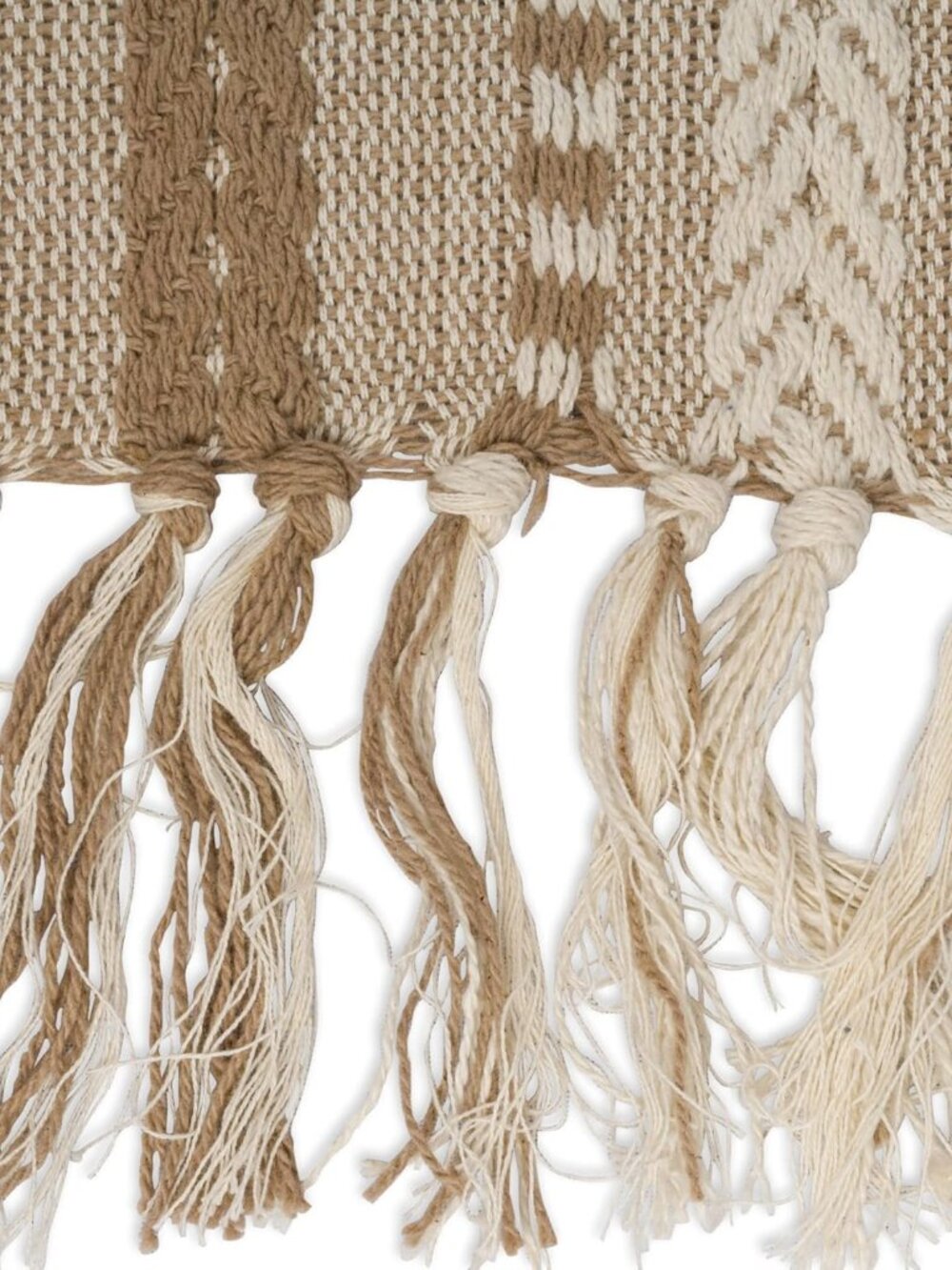 Farmhouse Braided Stripe Table Runner Collection, 15x72 15x77, Fringe Included, - Picture 5 of 11